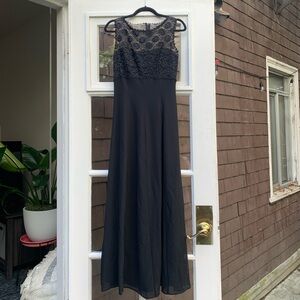 Lace floral beaded vintage gown